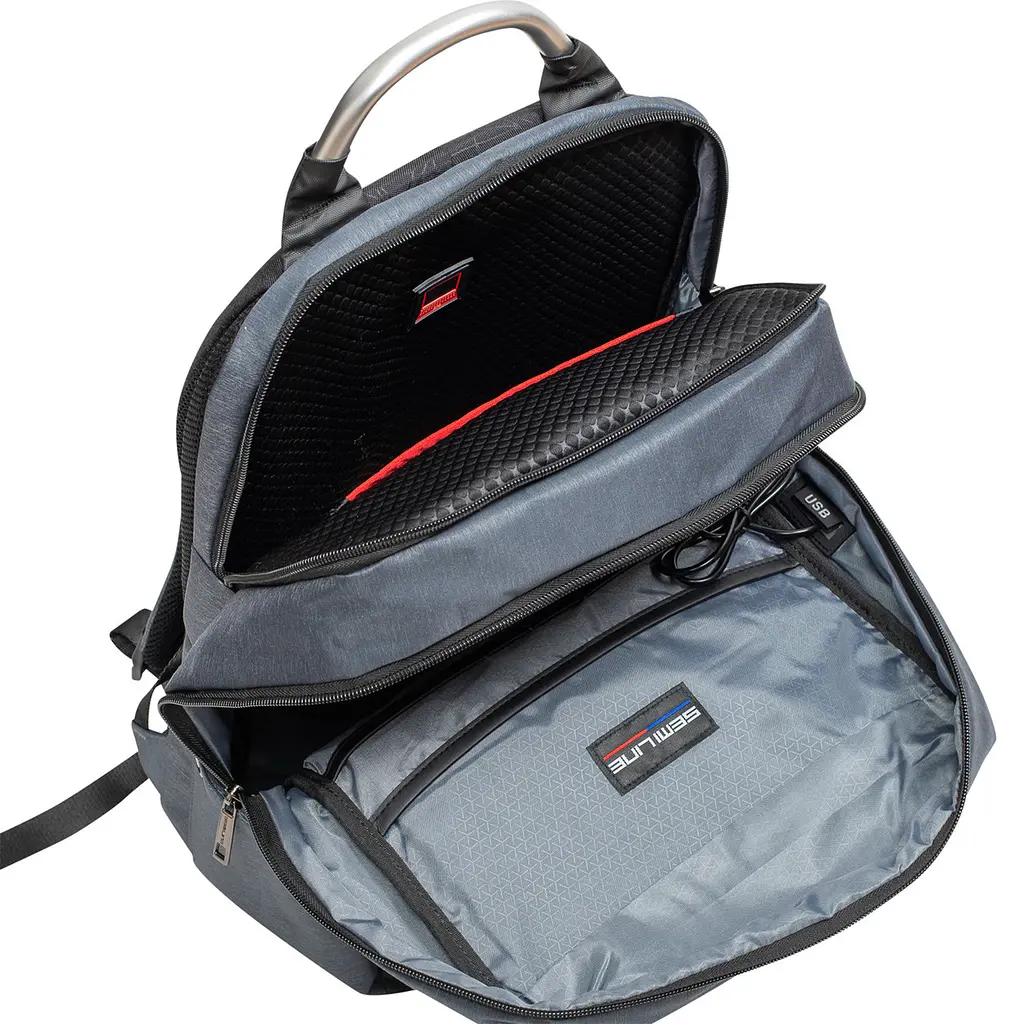 Рюкзак городской Semi Line USB 30 Grey (P8002) - фото 5