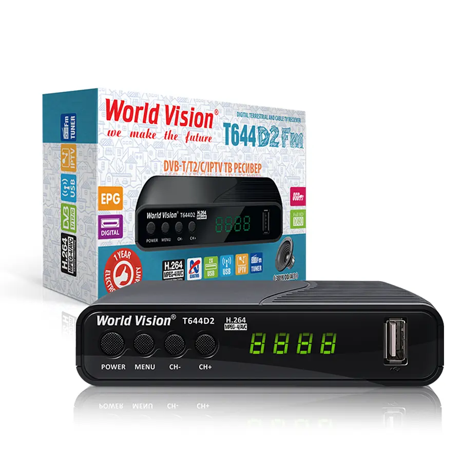Эфирный Т2 ресивер цифровой тюнер World Vision T644D2 - фото 3