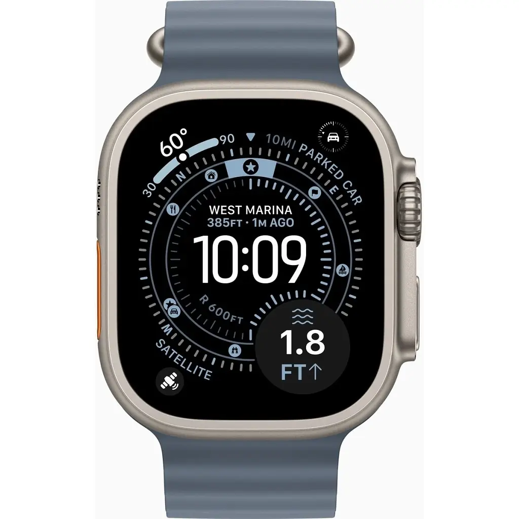 Смарт-годинник Apple Watch Ultra 3 GPS + Cellular 49mm Natural Titanium Case with Anchor Blue Ocean Band (MEWH4QP/A) - фото 2