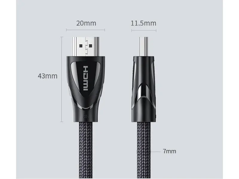 Кабель UGREEN HD140 HDMI Cable with Braided 1m Black (80401) - фото 4