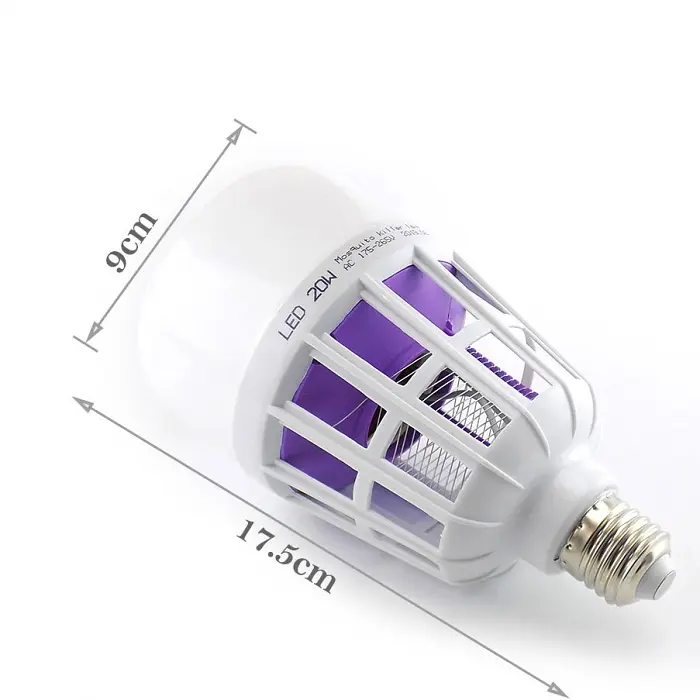Світлодіодна лампа від комарів лампочка пастка комарів з електрошоком 220V світлодіодна - фото 4
