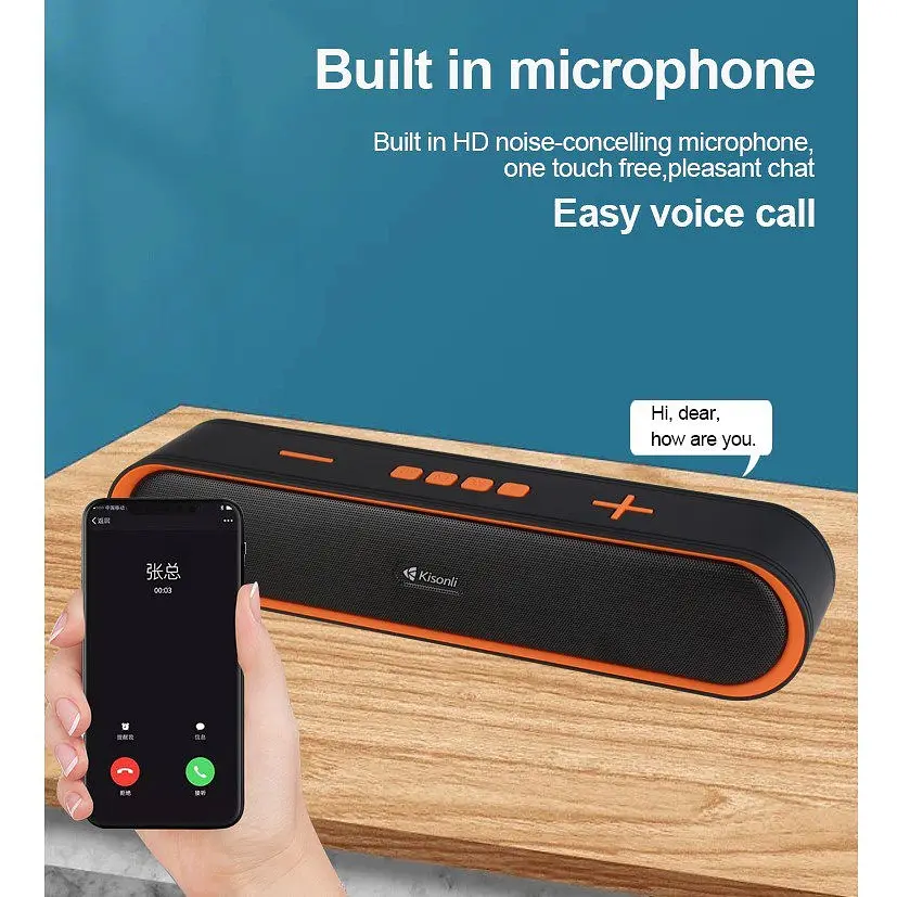 Портативна колонка ретро Kisonli LED915 Bluetooth 1200mAh 10 Вт Black - фото 4