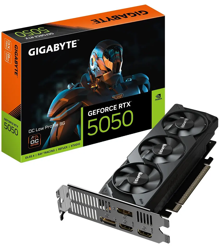 Видеокарта Gigabyte RTX 5050 8G OC Low Profile (GV-N5050OC-8GL) (GDDR6, 128 bit, PCI-E v5.0 x16) - фото 8