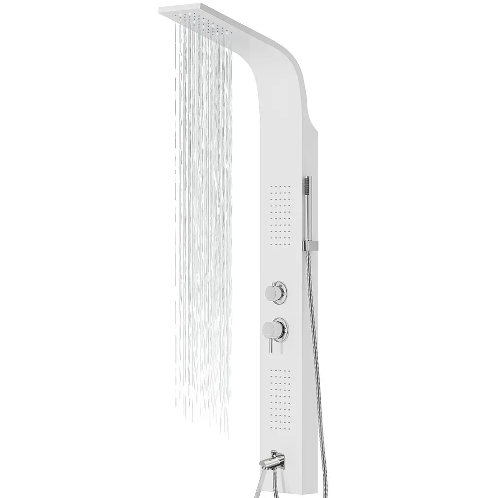 Душова панель Corsan Alto white LED з виливом A017MWHLEDW, Хром - фото 2