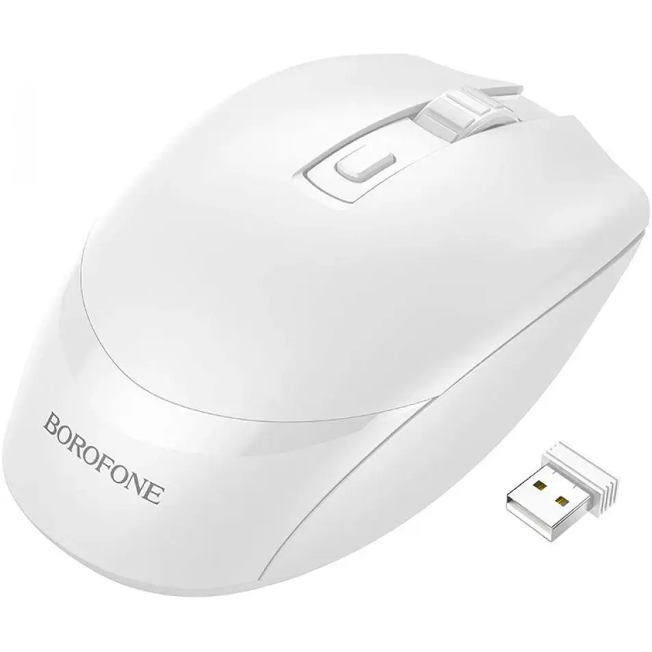 Бездротова миша Borofone BG7 2.4G Platinum Business Wireless Mouse біла - фото 3