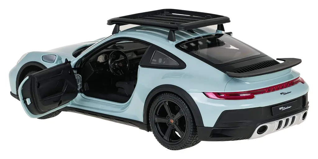 Машинка Porsche 911 Dakar Mint голубой RASTAR модель 1:14 Автомобиль на дистанционном управлении + пульт - фото 8
