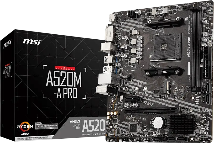 Материнська плата MSI A520M-A Pro Socket AM4 (A520M-A PRO) Б/В - фото 3