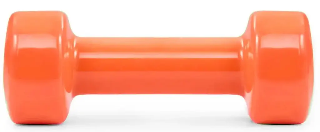 Гантелі вінілові PowerPlay 4125 Achilles 2*1 кг Помаранчеві 2 шт + Гумка для фітнесу 7,5 кг (PP_4125_1kg_2in) - фото 3