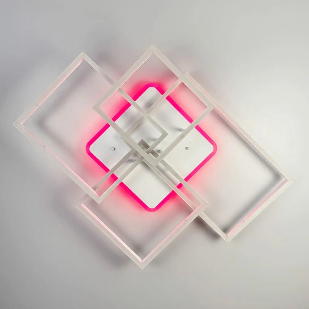 Светодиодная люстра Venida в белом корпусе 80х70 см Ст. A9040/4 RGB WT | Line F - фото 5