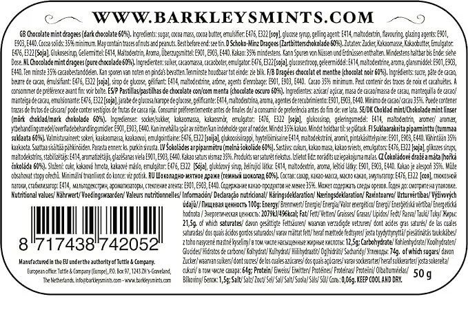 Драже Barkleys Chocolate Mints 50 g - фото 6