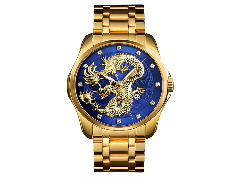 Чоловічий наручний годинник 9193GDBU Gold-Blue Skmei acs0029867 - фото 2