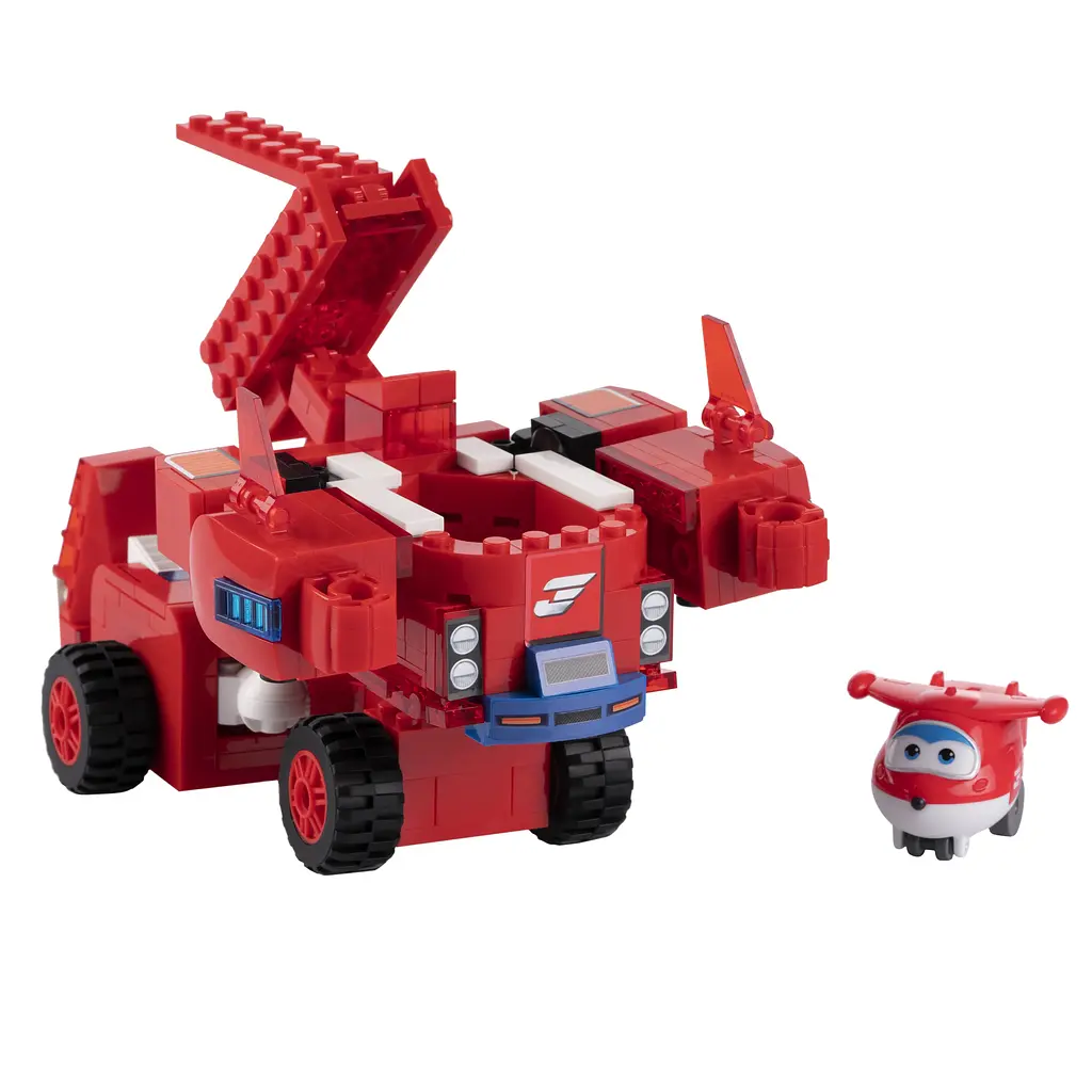 Конструктор-трансформер Super Wings Small Blocks 2-in-1 Buildable Transformer Vehicle Jett, Джетт, 293 деталі (EU385005) - фото 4