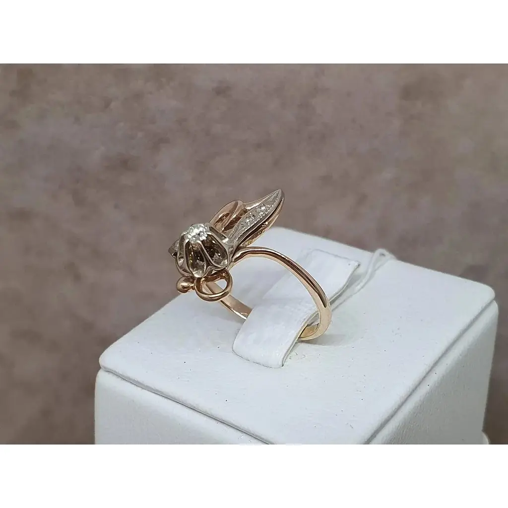 Золоте кільце Гаразд з діамантами. 302333 18 - фото 4