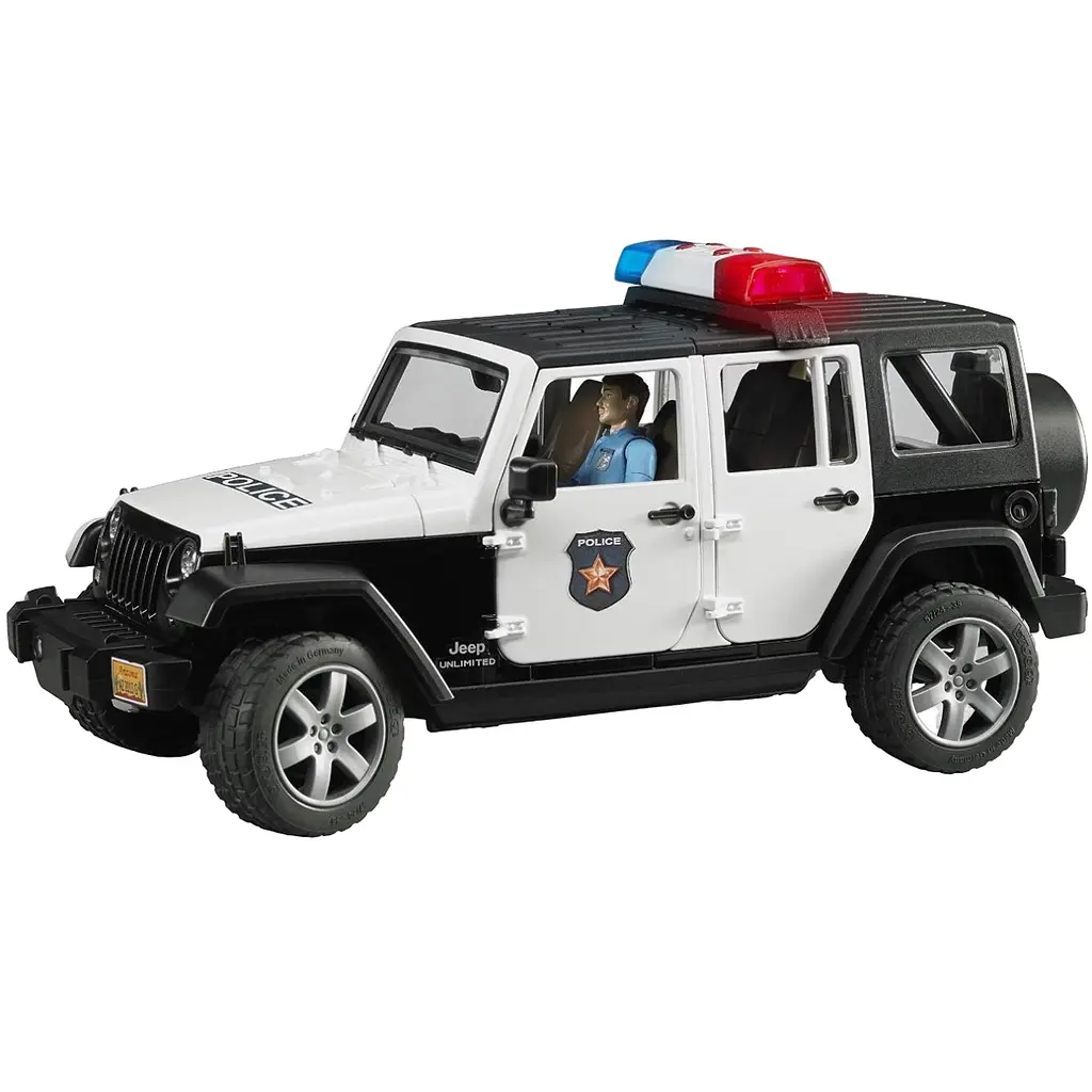 Уцінка. Поліційний джип Bruder Wrangler Unlimited Rubicon із фігуркою поліціянта 1:16 - фото 3
