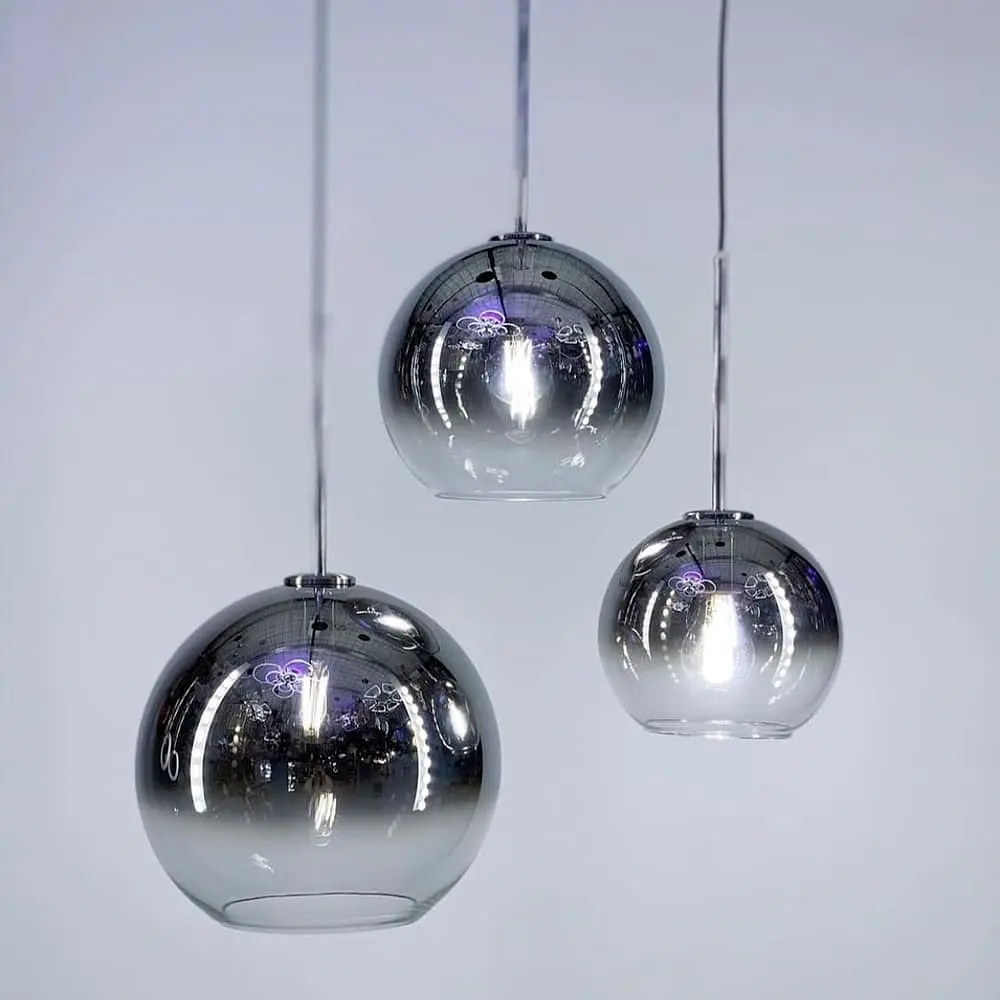 Підвіс з глянцевим плафоном з хромованим напиленням Ø 30 см | Line F | Арт. 0511/1 L (chrome) (d 300) - фото 5