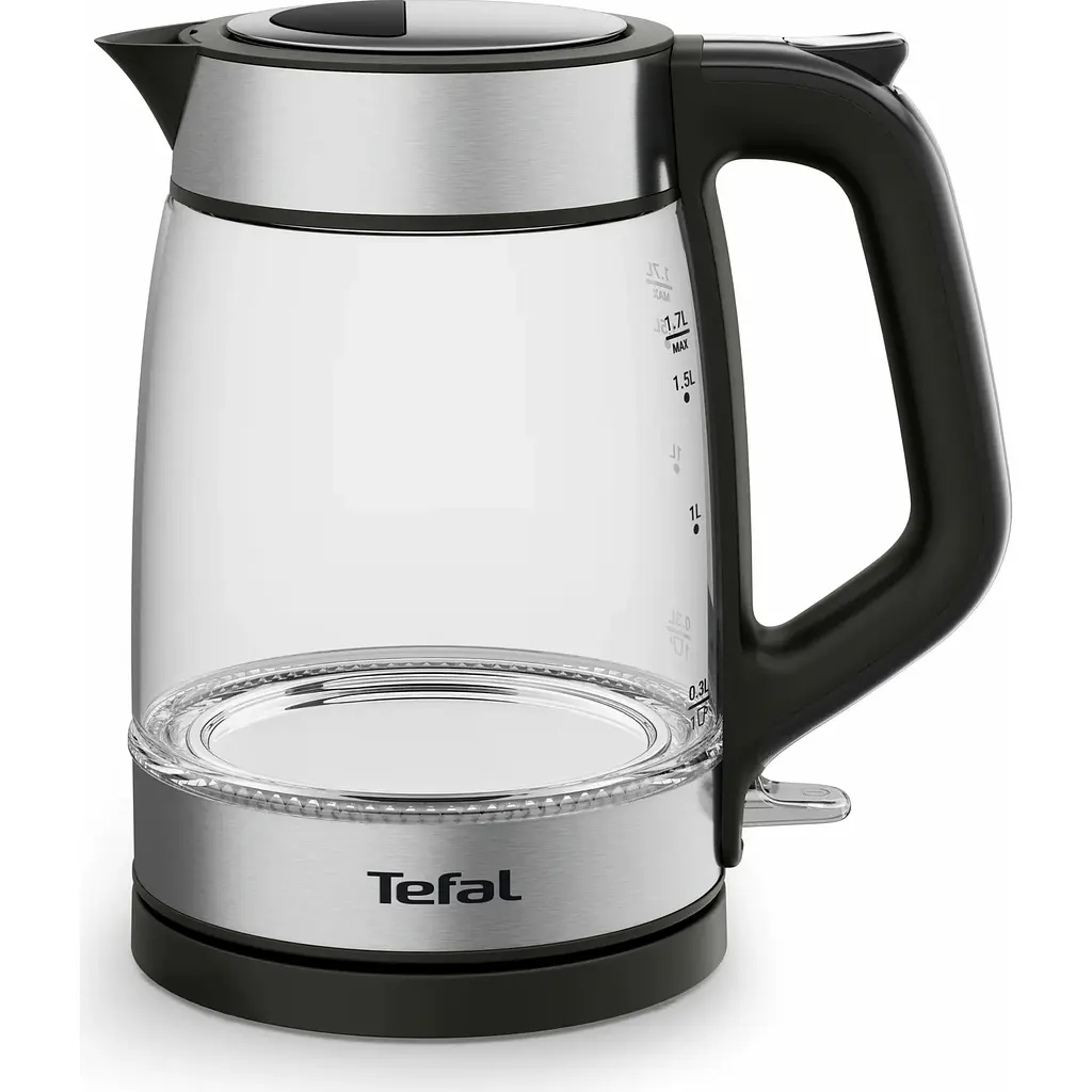 Електрочайник Tefal Glass Kettle з підсвіткою чорно-срібний 1.7 л (KI605830) - фото 2