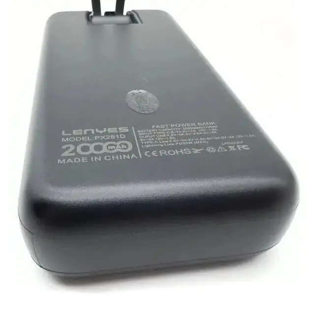 Power Bank 20000mAh зі наскрізною зарядкою портативна батарея для смартфона планшета роутера USB зовнішній акумулятор повербанк із швидкою зарядкою 22.5W та дисплеєм Lenyes PX251D - фото 9