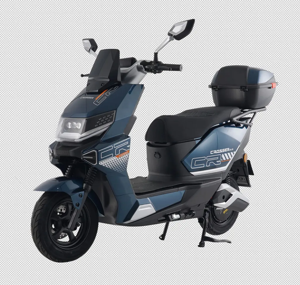 Электроскутер Двухместный Crosser CR20 (2500W, 72V/30Ah) Синий - фото 2