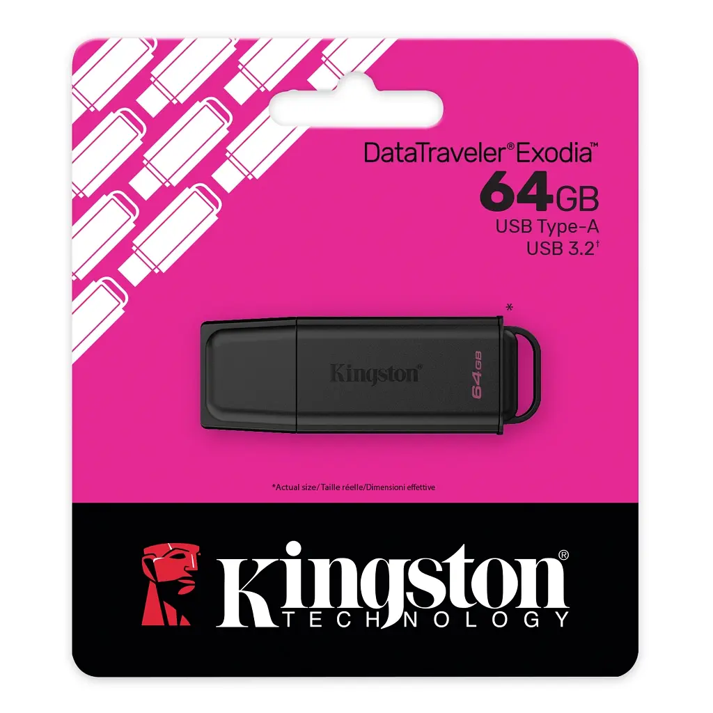 USB флеш накопичувач Kingston 64GB DataTraveler Exodia USB 3.2 Gen1 Black (DTXG2/64GB) - фото 4