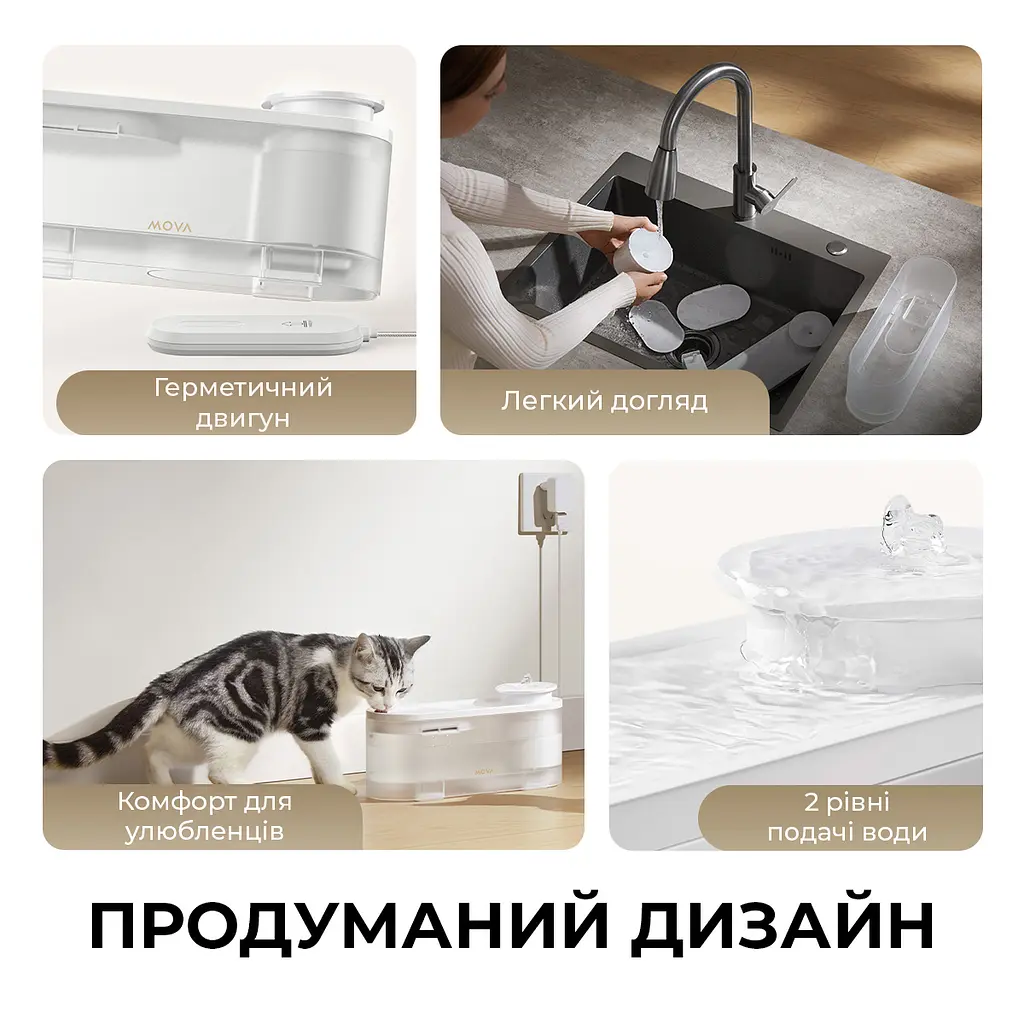 Поїлка-фонтанчик для тварин MOVA WF10 Pro - фото 7