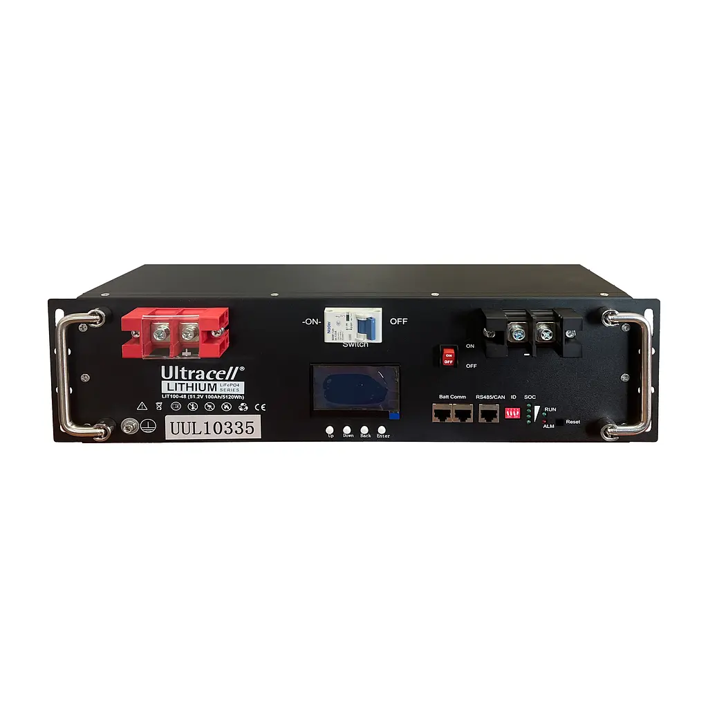 Батарея аккумуляторная Ultracell LiFePO4 48(51.2)V 100Ah/ 5120W(5.12kW) CAN PROTOCOL Steel Case - фото 2