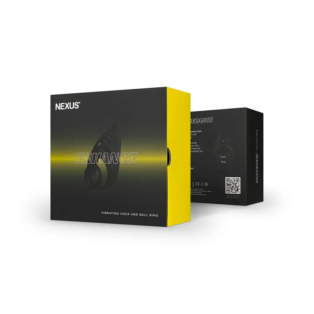 Ерекційне віброкільце Nexus Enhance Vibrating Cock and Ball Ring, подвійне - фото 6