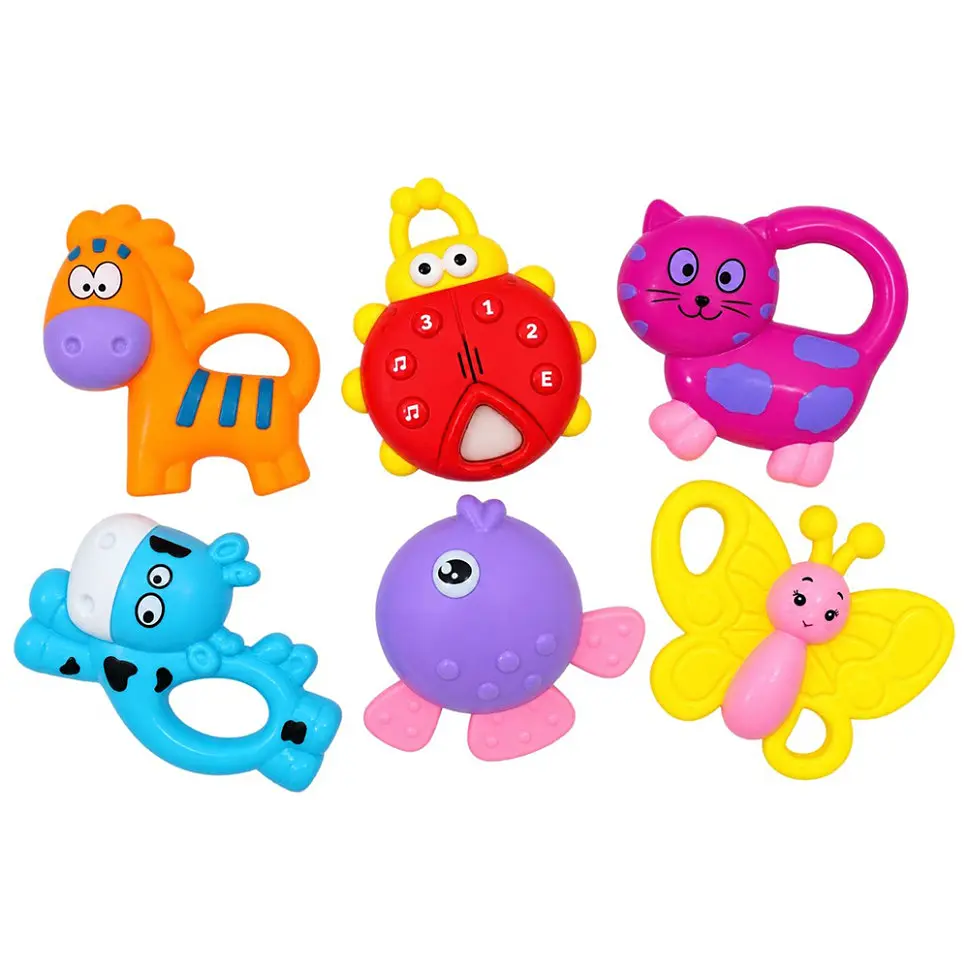 Набір дитячих брязкалець "Baby toys" Bambi 2826-2, у наборі 6 штук