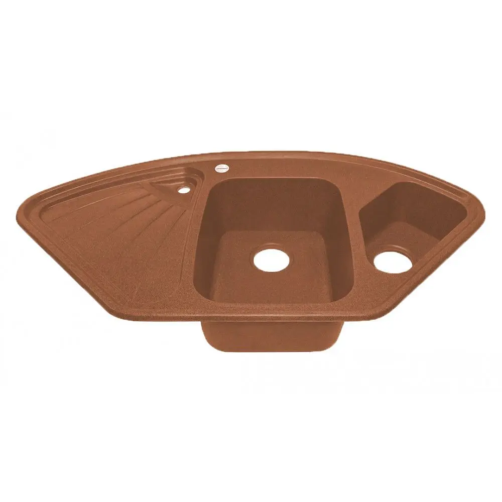 Кухонна мийка Adamant CONSENSUS terra-cotta 1045x575x190 мм, кутова з крилом 104,5 см - фото 2