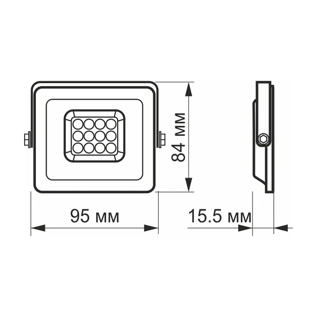 Прожектор Videx LED 10W 5000K 220V (VL-F2e-105W) - фото 4
