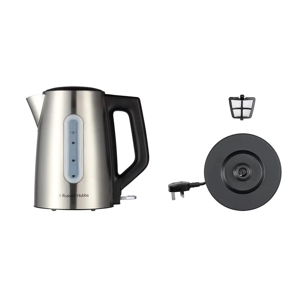 Russell Hobbs Електрочайник Heaton, 1.7л, нержавіюча сталь, сріблясто-чорний - фото 6