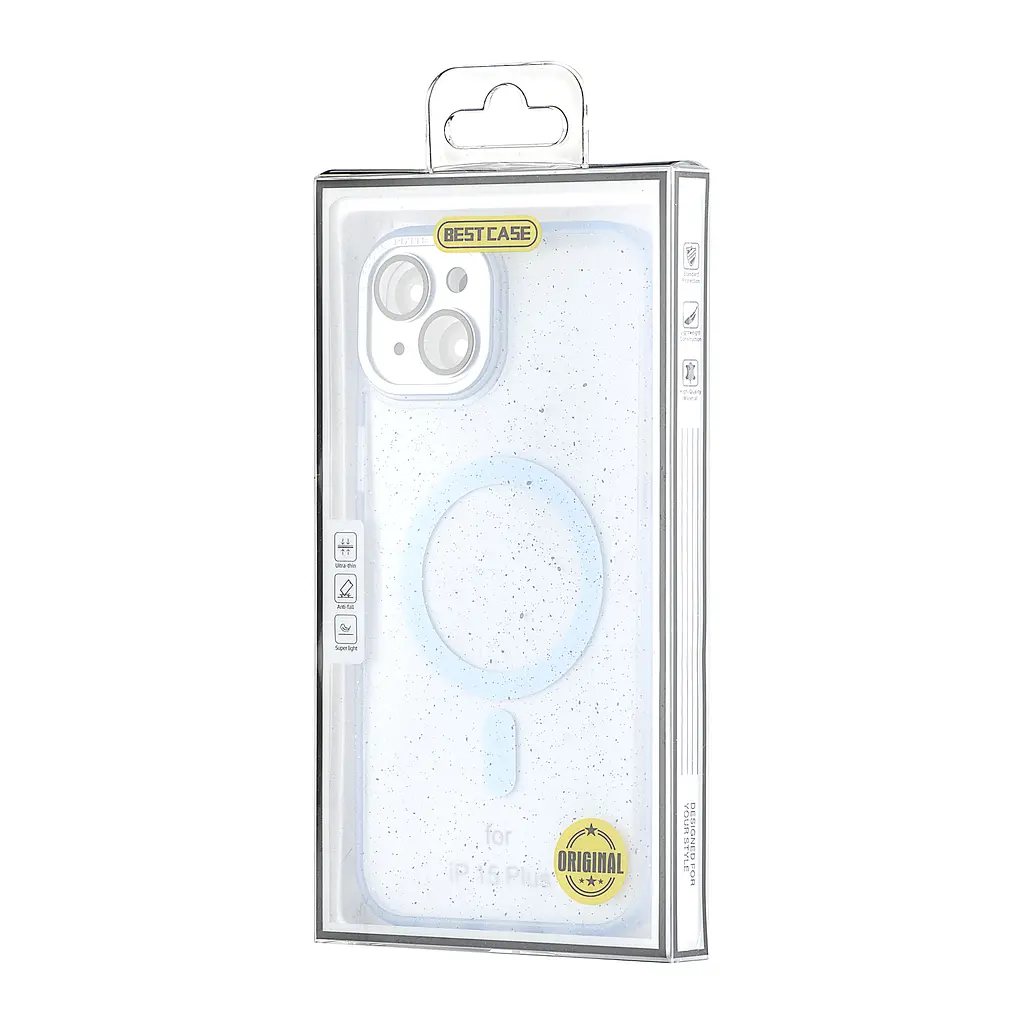 Чохол Splatter with MagSafe Protected Camera iPhone 15 Plus Light Blue - фото 2