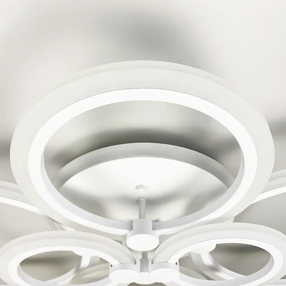 Светодиодная люстра Senta на 6 колец в белом корпусе Line.F A 2374/6 RGB WT - фото 6