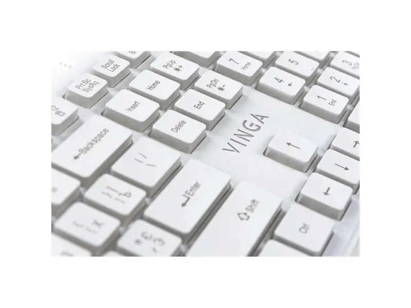 Клавіатура Vinga KB410 White - фото 6
