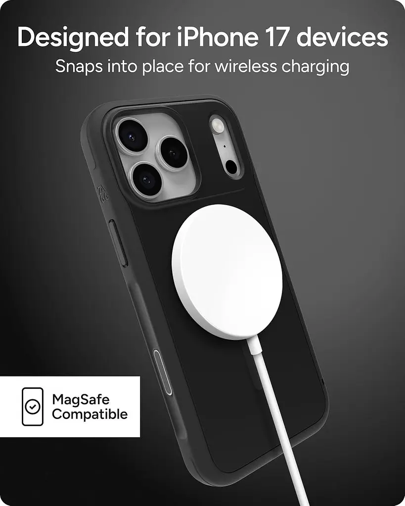 Оригінальний протиударний чохол для iPhone 17 Pro ZAGG Gear4 Sedona MagSafe KS Black з підставкою - фото 4