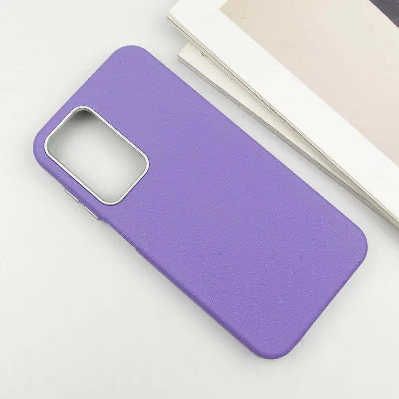 Шкіряний чохол Leather Case Metal Buttons для Samsung Galaxy A15 4G/5G / M15 5G Light Purple - фото 3