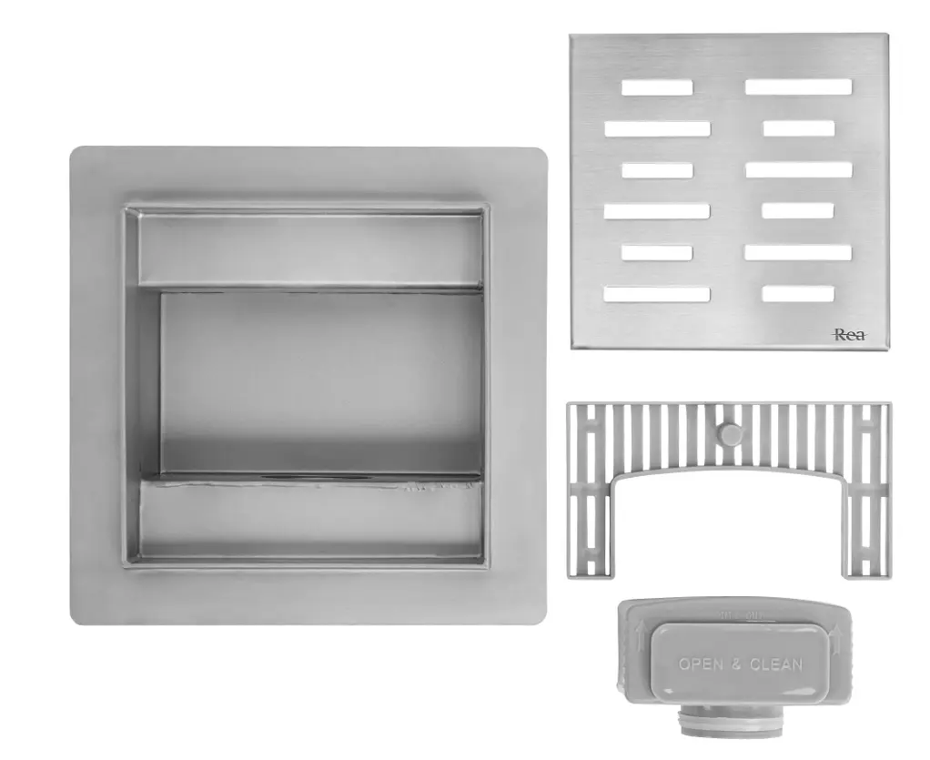 Трап для душу Rea Line 12x12 nickiel brushed REA-G6204 - фото 3