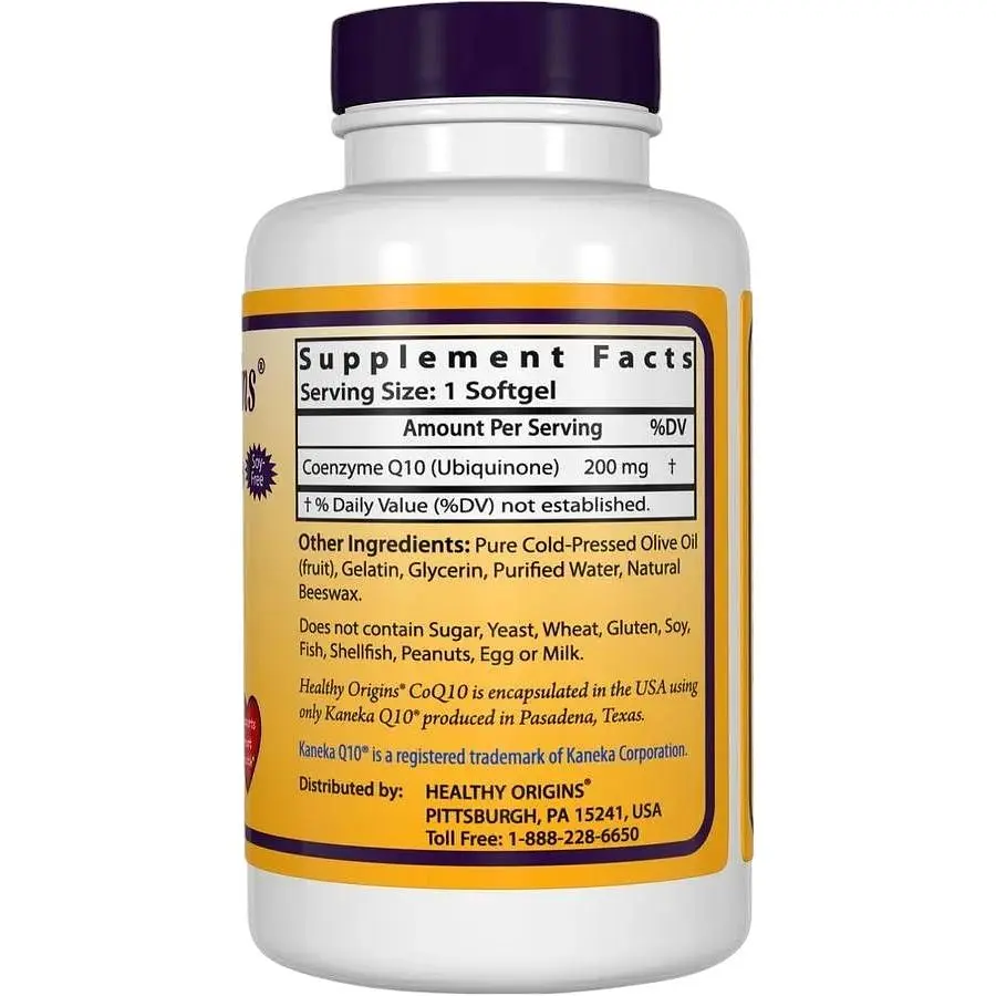 Коензим Q10 Healthy Origins Kaneka COQ10 200 мг 30 желатинових капсул - фото 2