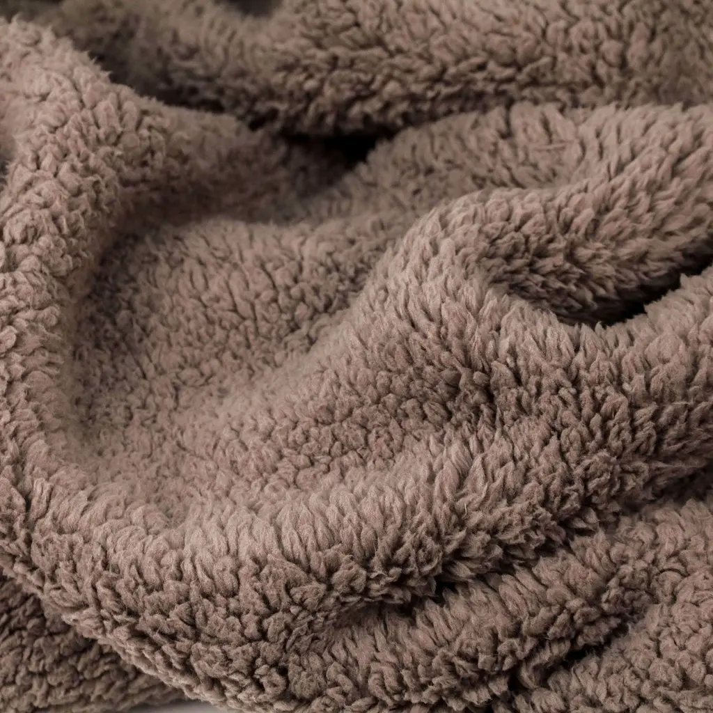 Плед-ковдра  Love You з шерпи та флісу 220х200 см какао(8277) - фото 2