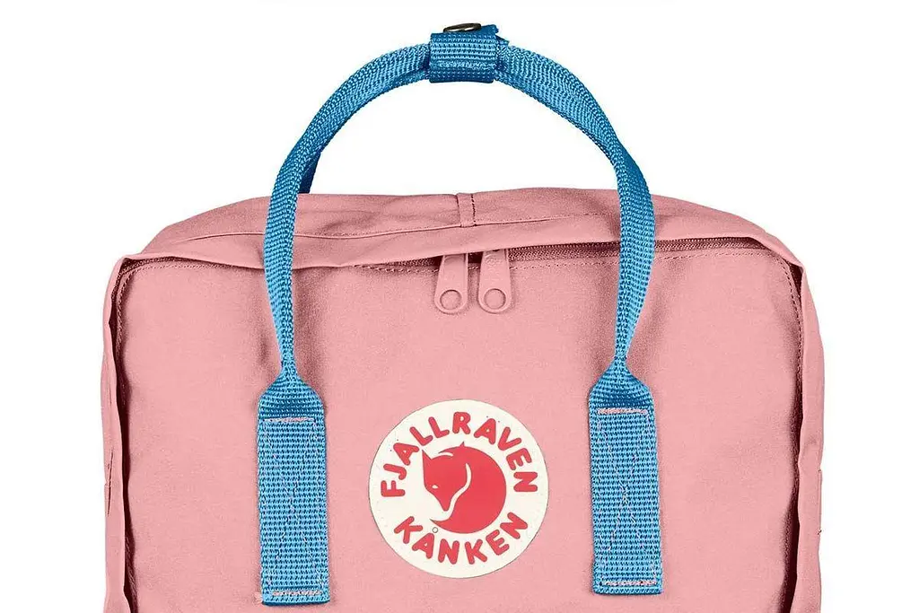 Міський рюкзак Fjallraven Kanken 16 л Classic Рожевий із блакитними ручками - фото 8