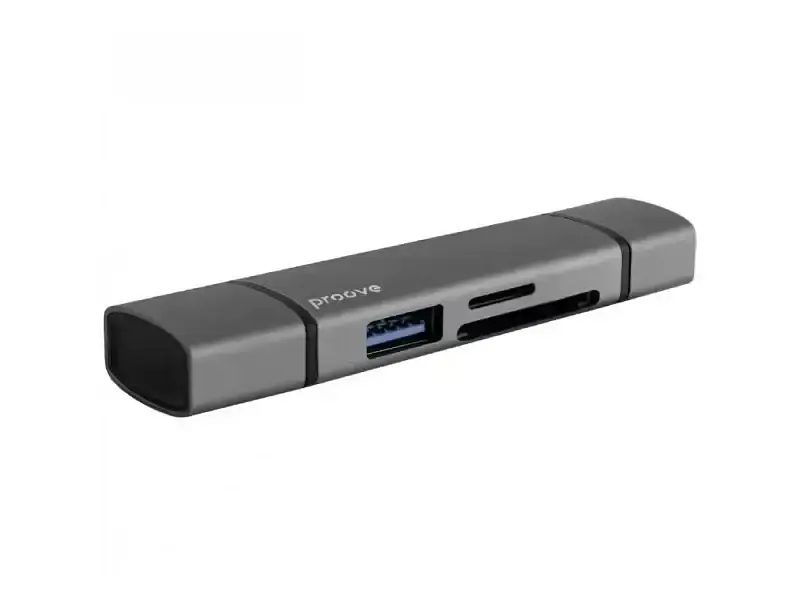 USB-хаб + картрідер Proove Arc Link 3-in-1 Silver (HBAL00210014) - фото 2