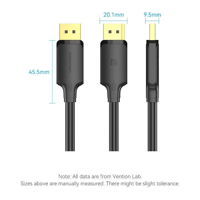 Кабель Vention DisplayPort-DisplayPort V 1.2 3 м (HAKBI) - фото 2