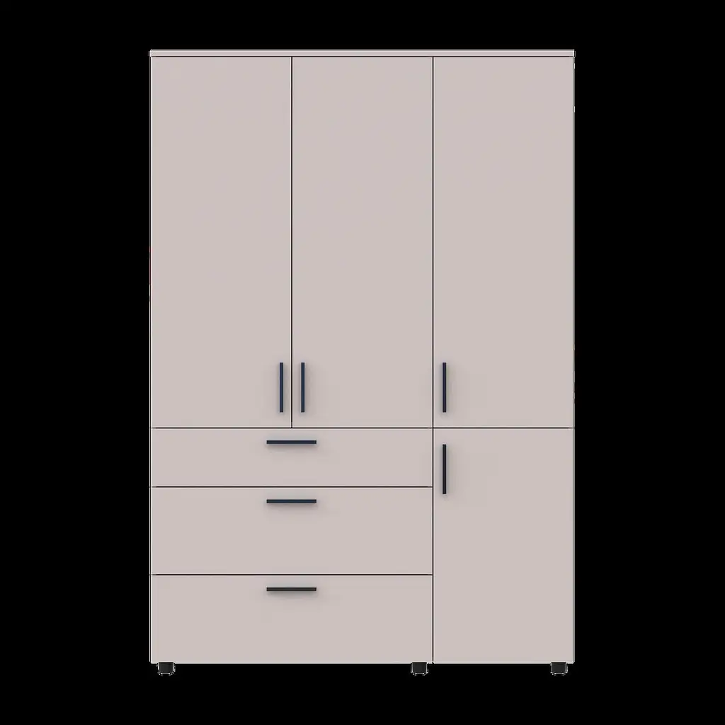 Шафа для одягу Doros Торн Кашемір 3 ДСП/3Ш (штанга) 135х51.6х200 (44900497) - фото 11