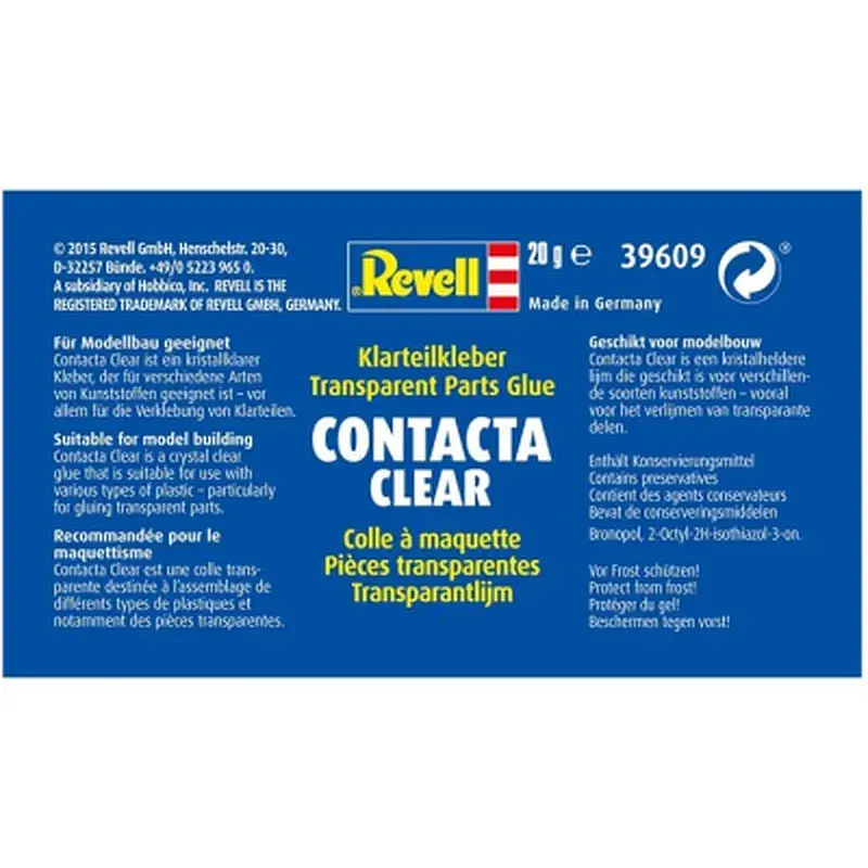 Аксесуари до збірних моделей Revell Клей Contacta Clear професійний для прозорих деталей 20 гр (RVL-39609) - фото 2
