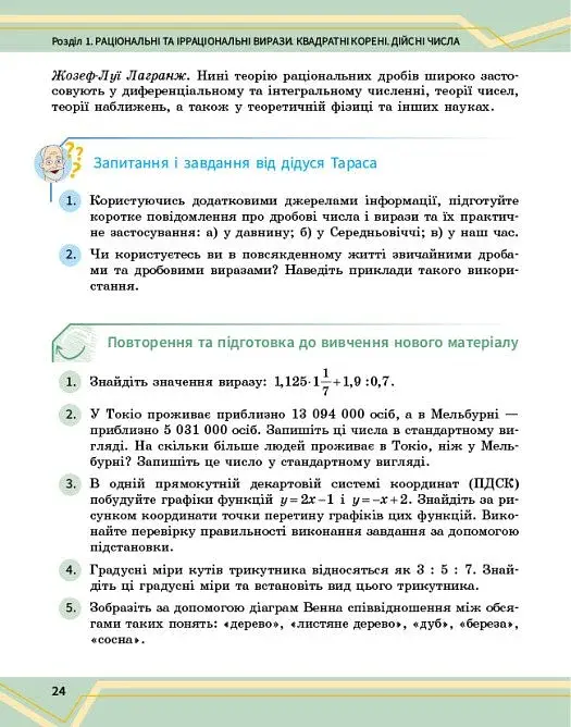 Математика. 8 клас. Підручник інтегрованого курсу. Частина 1 - фото 2