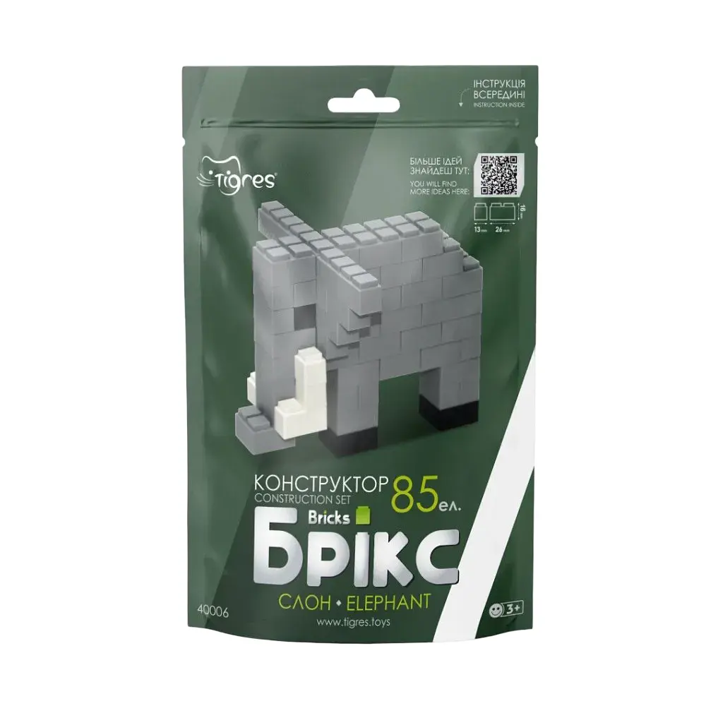Конструктор Tigres Брікс Слон 85 елементів (40006) - фото 2