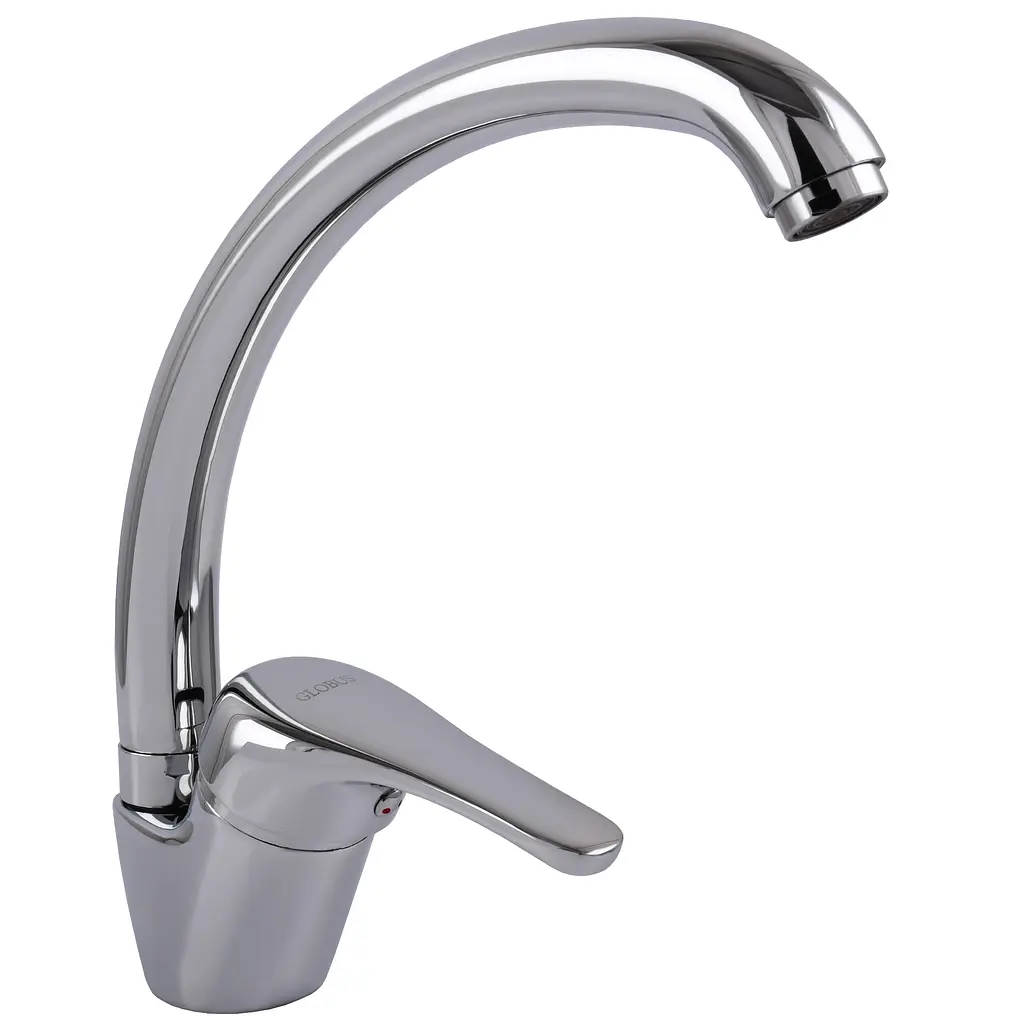 Змішувач кухонний Globus Lux Solly GLSO-0103S-WH латунний без шлангів - фото 2