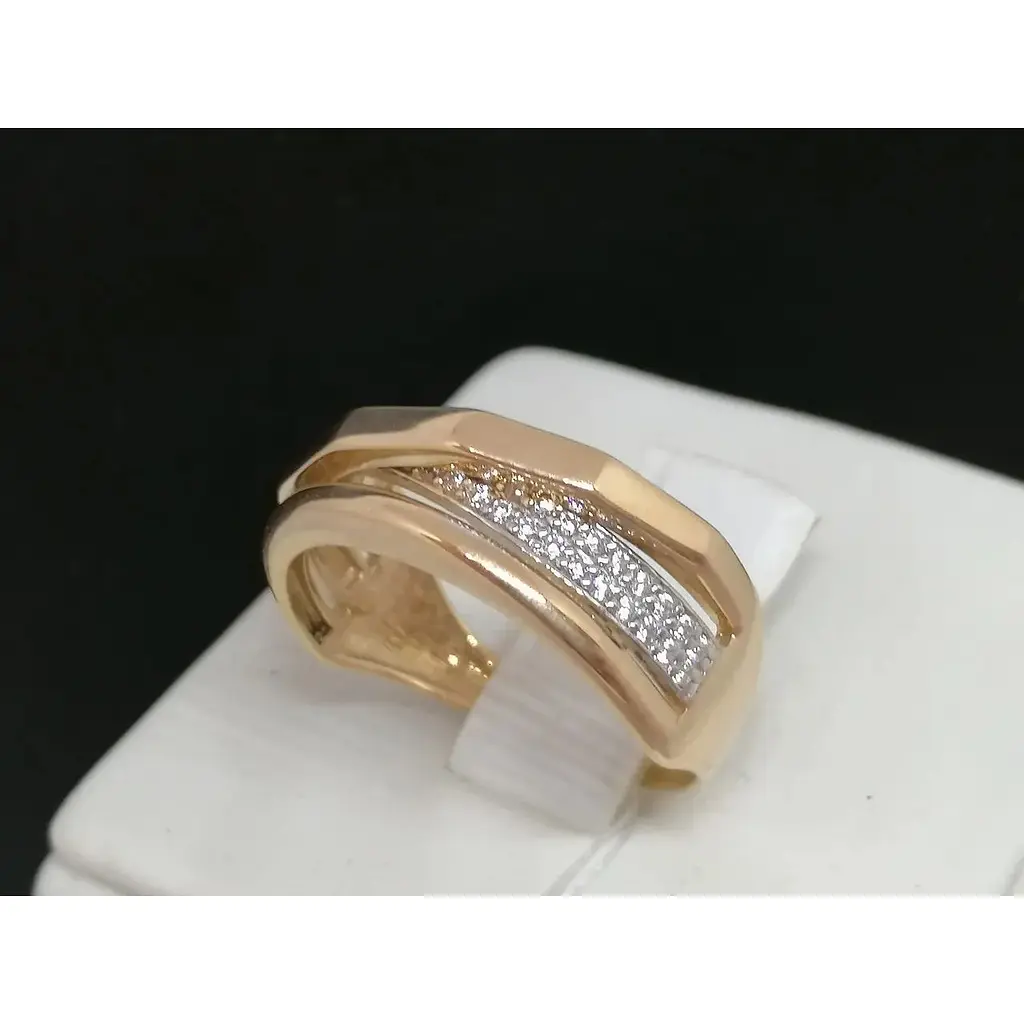 Золотое кольцо Империя золота с фианитами. КВ1204И 16,5 - фото 2