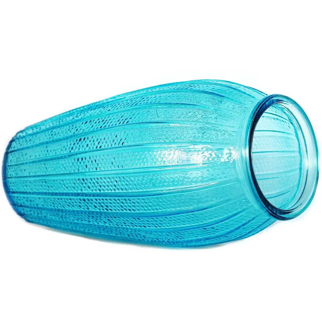 Ваза для цветов Crystal Ritz стеклянная 26 см голубая (83240425-43_YBCG-240425/3) - фото 2