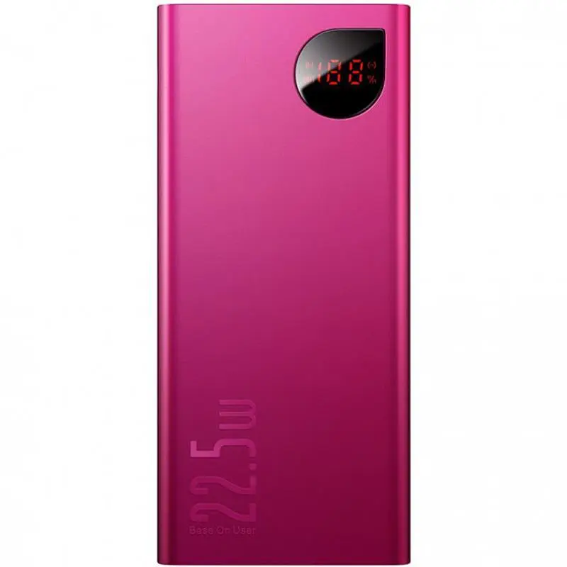 Портативна батарея Powerbank Baseus Adaman Metal Digital Display 20000 mAh PPIMDA-A09 Pink - фото 4