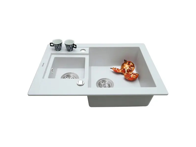 Кухонна мийка Perfelli Granze PGG 506-67 White - фото 3
